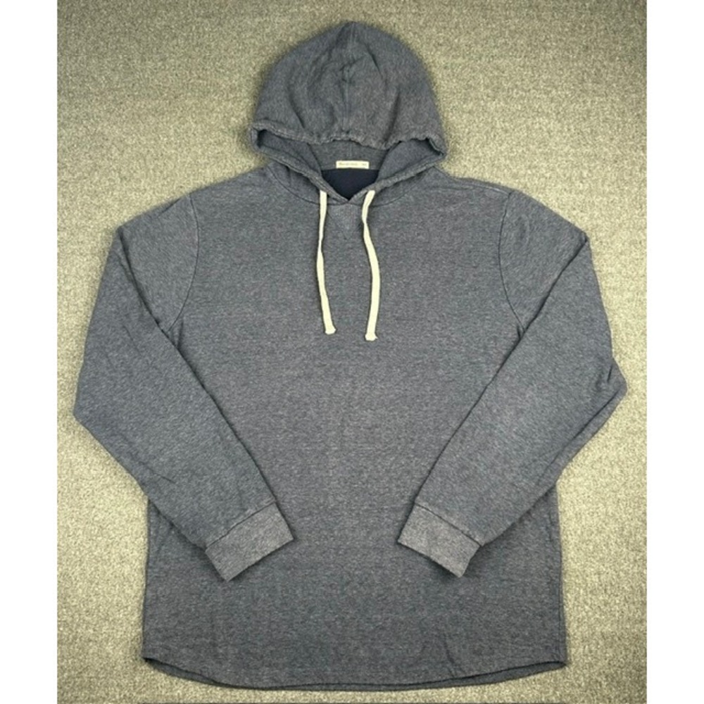 Marine Layer Mens M/L Navy Blue Heathered Long Sleeve Pullover Hoodie 13985